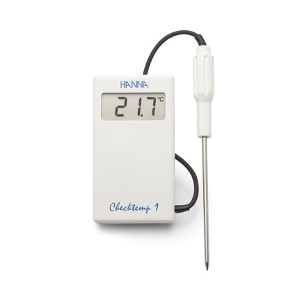 Thermomètre de précision Checktemp®1 avec sonde de pénétration déportée, câble 1 m, étanche