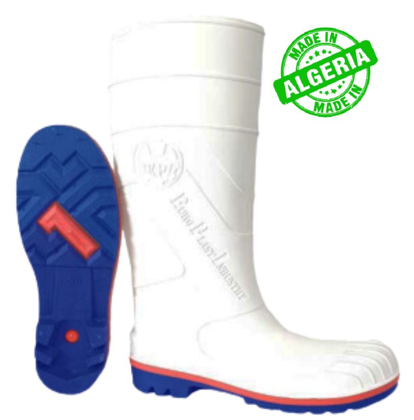 BOTTES DE TRAVAIL ALIMENTAIRE en PVC BLANC